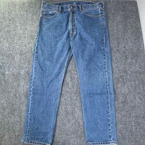 Levi's 505 Regular Fit Straight Leg‎ Jeans 40x33 Blue Denim Mens Work Wear